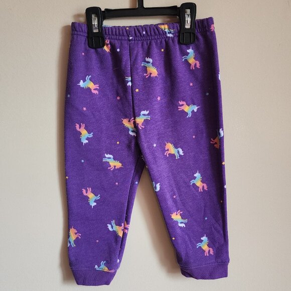 Granimals Toddler Girls Matching Sweatsuit Purple Unicorn Rainbow Size 18Months - Picture 4 of 5